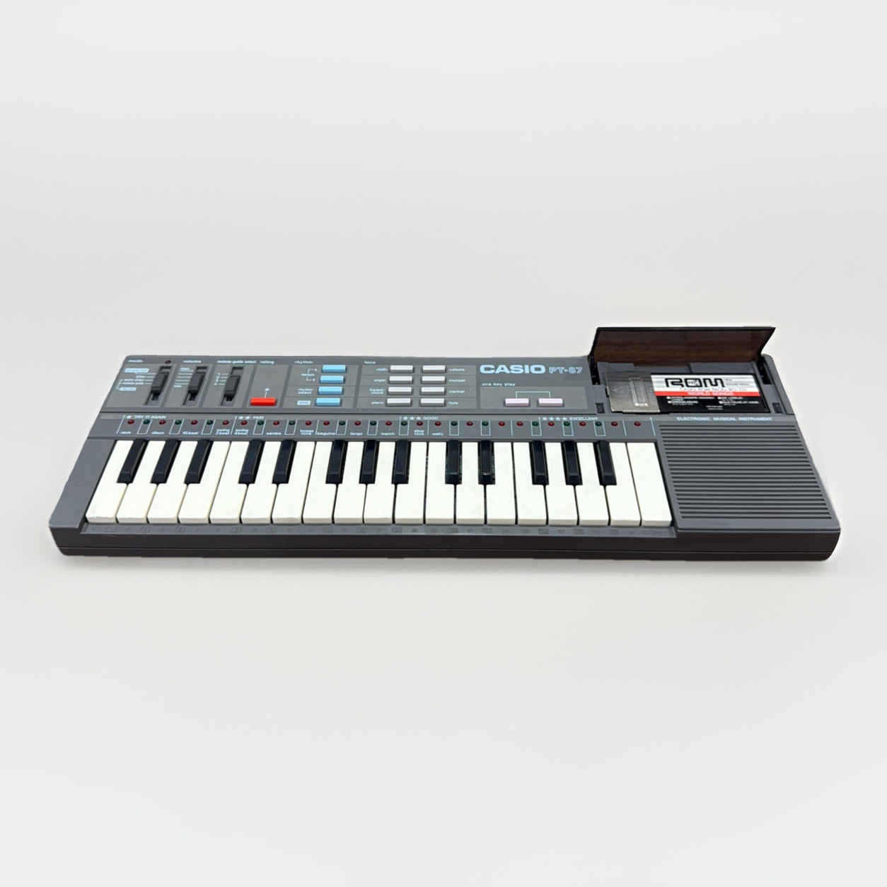 Vintage Casio Casiotone PT-87 Mini Keyboard With Rom Pack RO-551