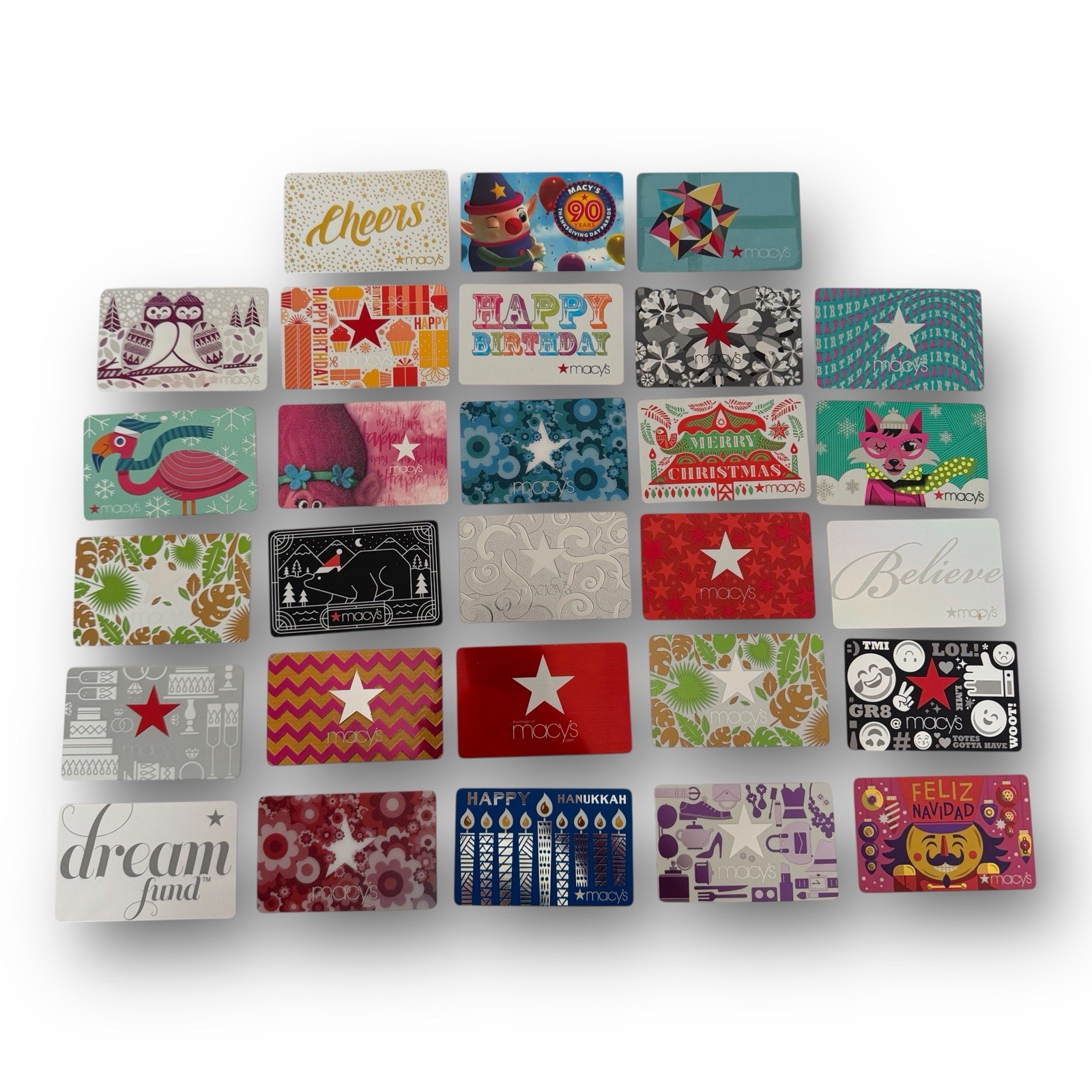 Macy’s Gift Card Lot - No Value Gift Cards