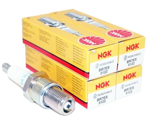  5122 Nickel Spark Plugs BR7ES Compatible with (4 Pack) 