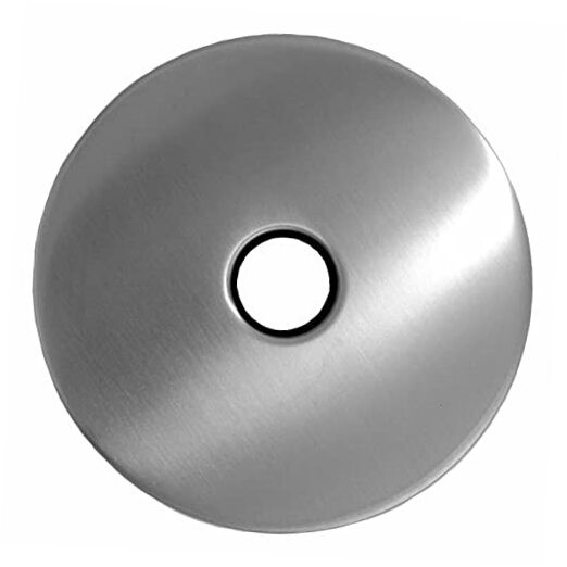 Corla 4" Modern Oversized Shower Arm Flange | Universal Brushed Stainless Steel