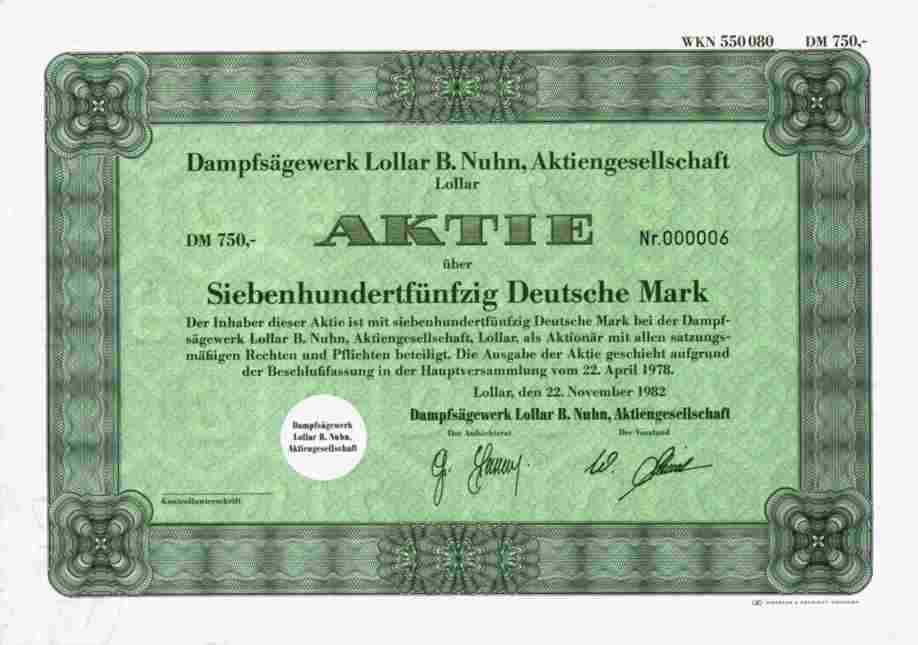 Steam Sawmill Lollar B.Nuhn AG 1982 Lollar Giessen Herborn Dill 750 DM Sawmill