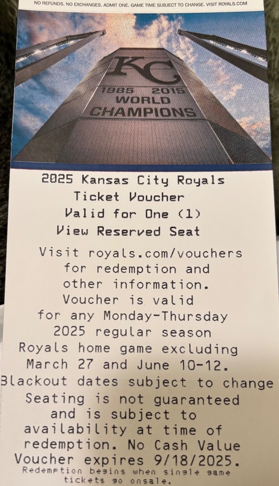 4 KANSAS CITY ROYALS TICKETS