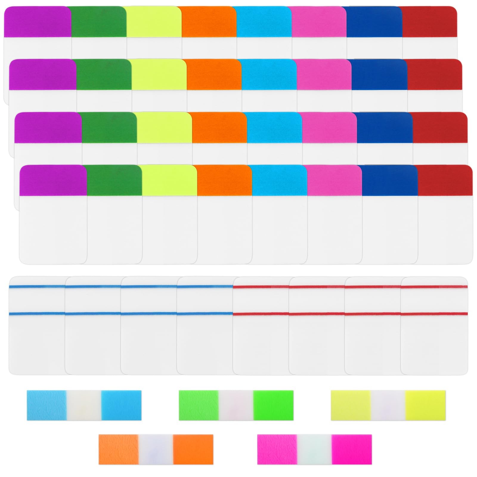 1000 Pcs Repositionable Color Index Tabs - Small and medium-sized account 