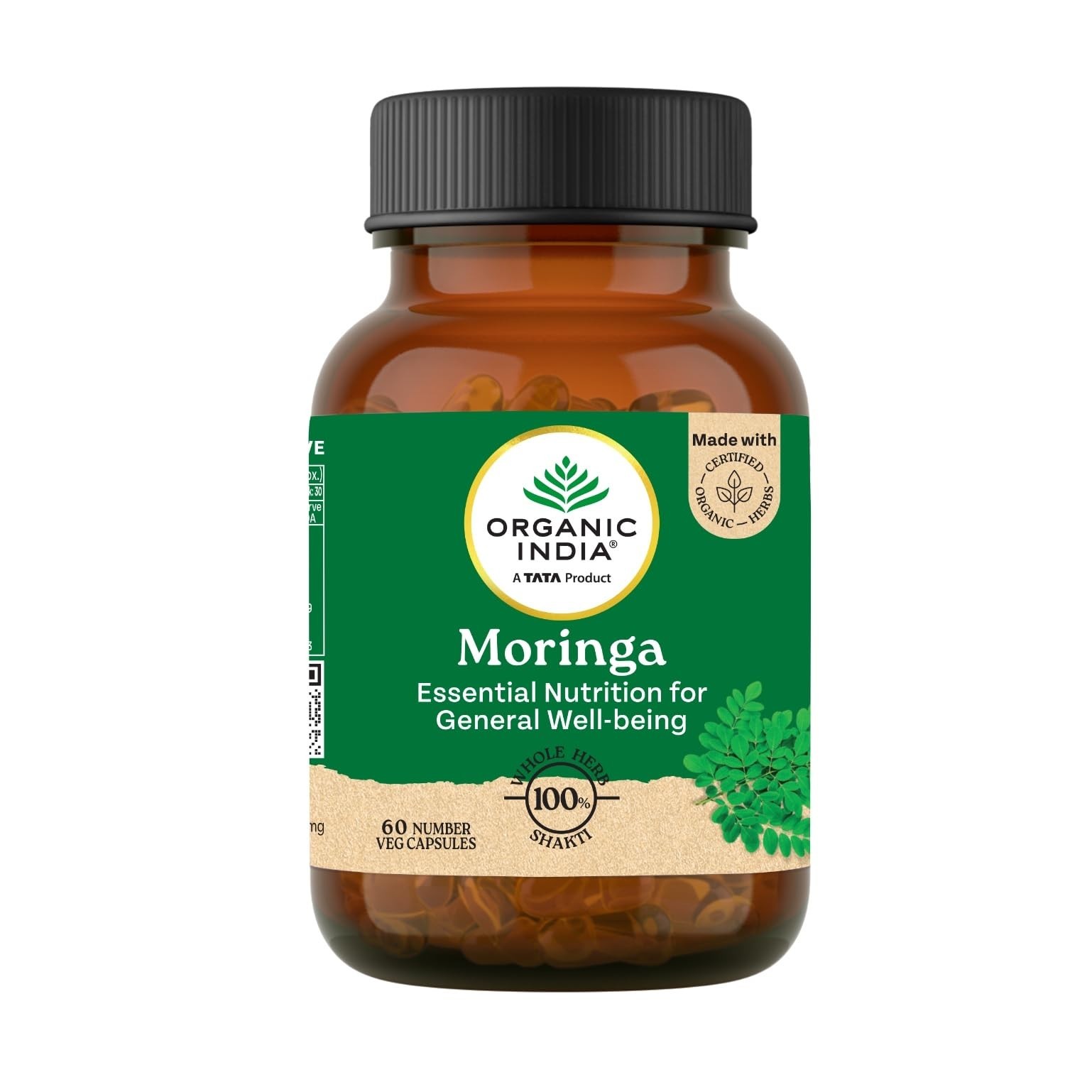 A TATA Product - Organic India Moringa Capsules - 60 Veg Caps