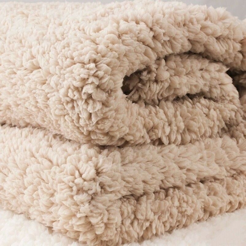 Cuddle Sherpa Fleece Fabric Fluffy Plush Blanket Craft Winter Warm Soft 160CM