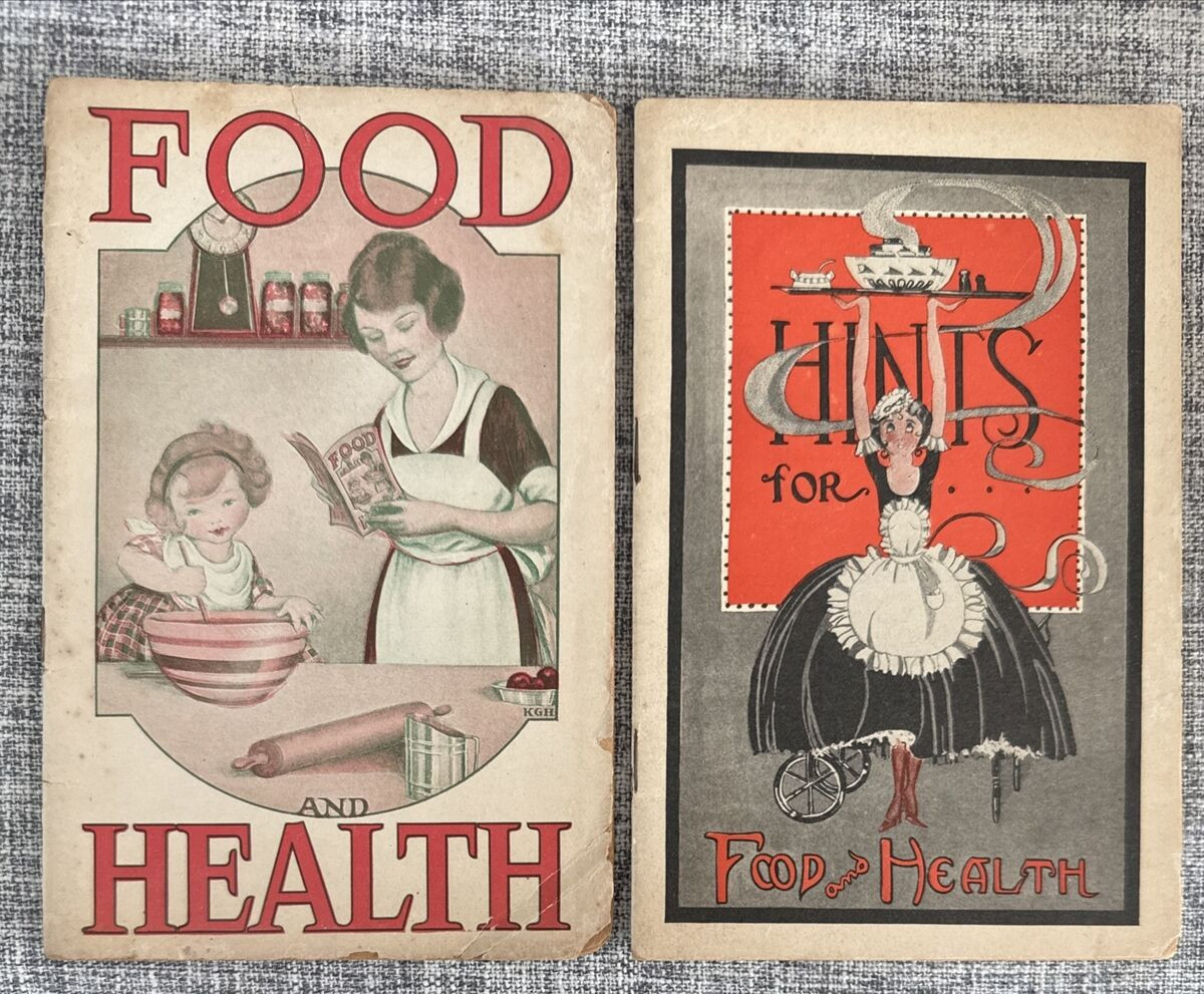 Lot Of 2 Hints For Food And Health Lydia E. Pinkman 1910s-1920s Recipes Ad  Book