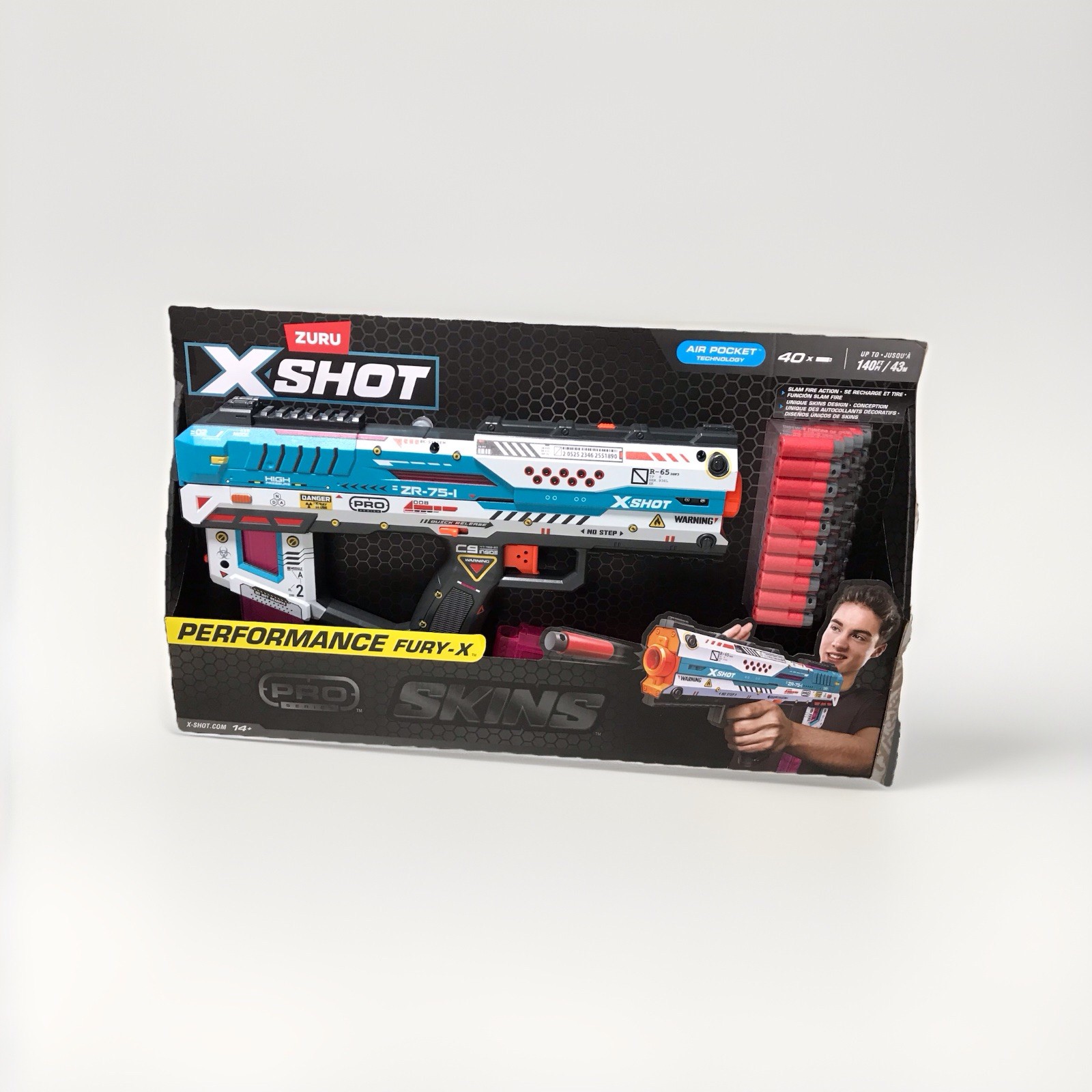 X-shot Skins Pro Series Performance Fury-X Blaster With 40 Darts