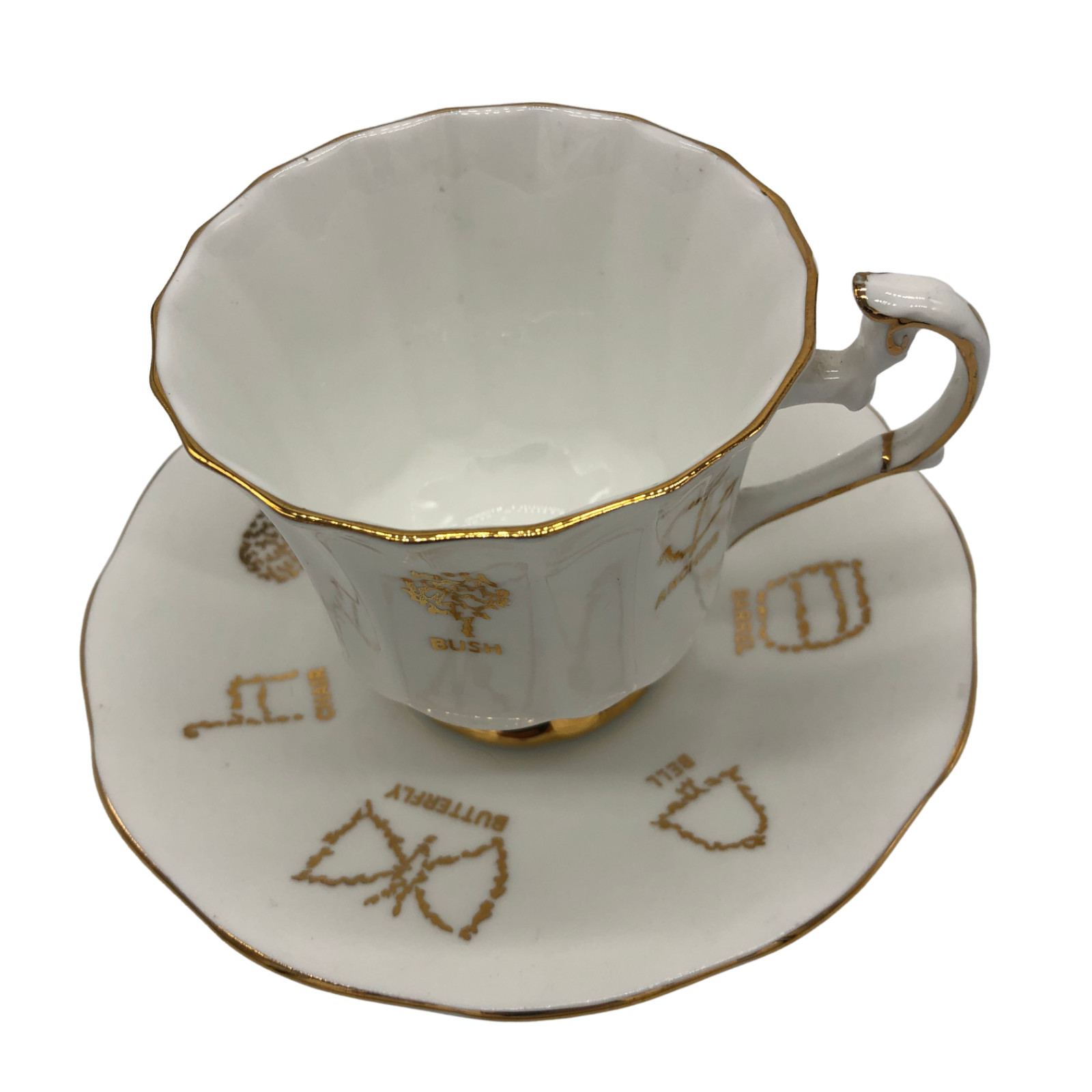 Vintage Red Rose Tea Cup of Fortune Taylor & Kent Bone China #2 teacup #3 saucer