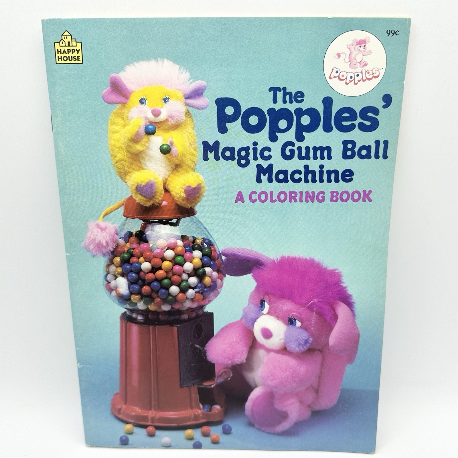 Vintage 1986 Coloring Book The Popples’ Magic Gumball Machine UNUSED
