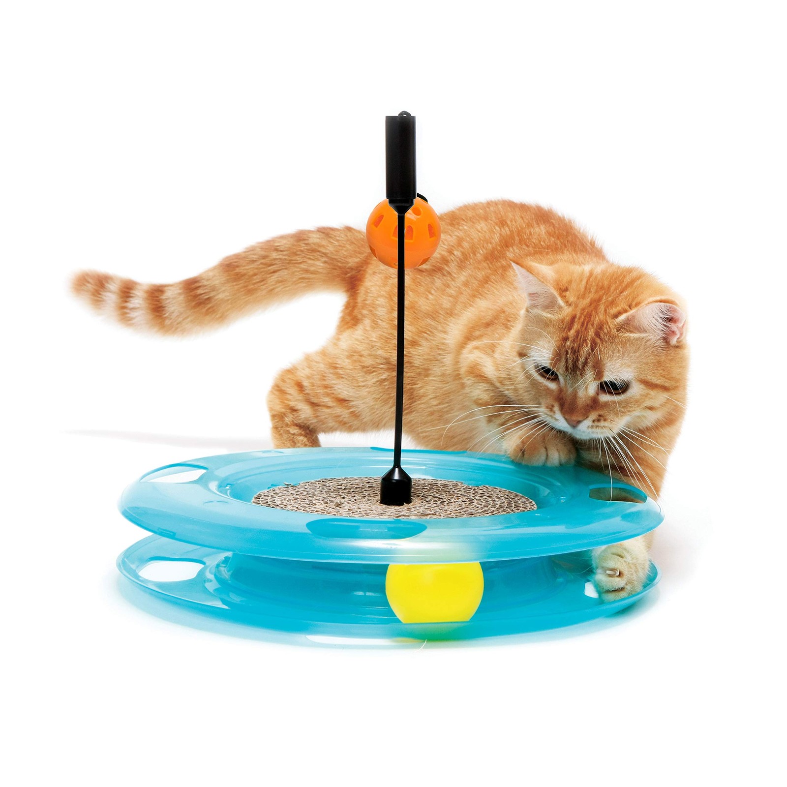 "Cat Swat Track Toy 3-in-1 Interactive Kitty Toy 10.5""x12""x12"" CM-0209-CS01"