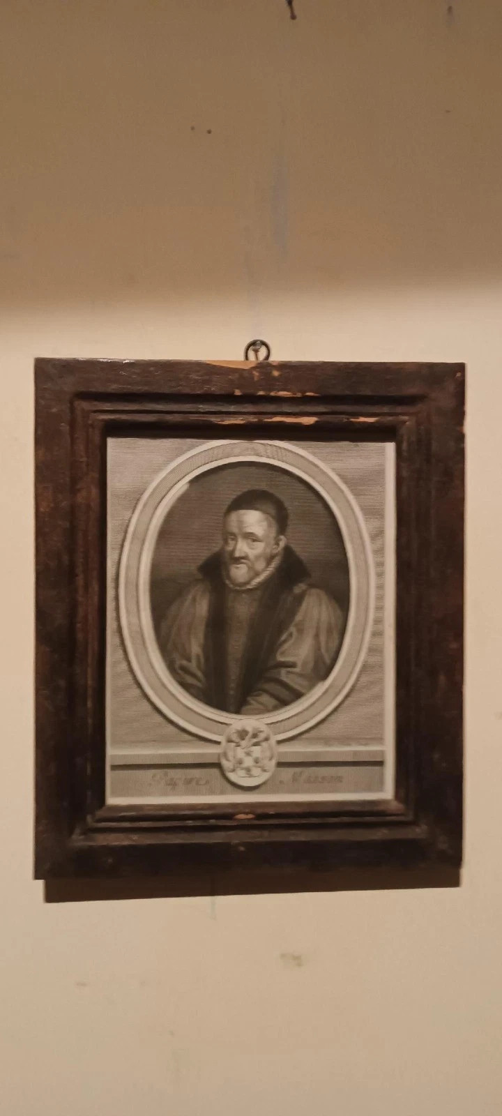 LUBIN ENGRAVING, FRANCE, 18TH CENTURY - PORTRAIT OF A MASON PAPYRUS - FRAME