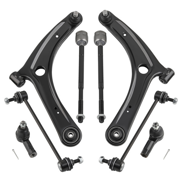 8Pcs Front Lower Control Arms LH & RH fit for Mitsubishi Lancer 2008-2017 K62054