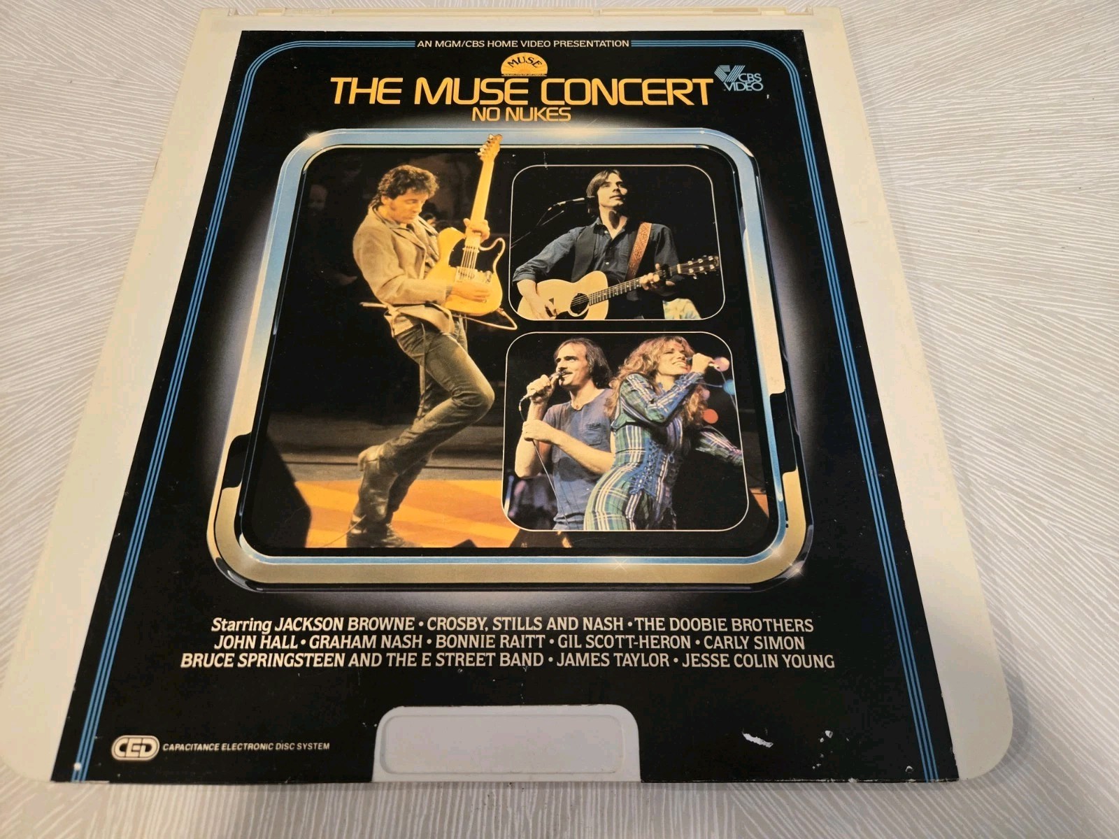 Bruce Springsteen No Nukes CED MGM/CBS Video Disc. The MUSE Concert. VINTAGE 
