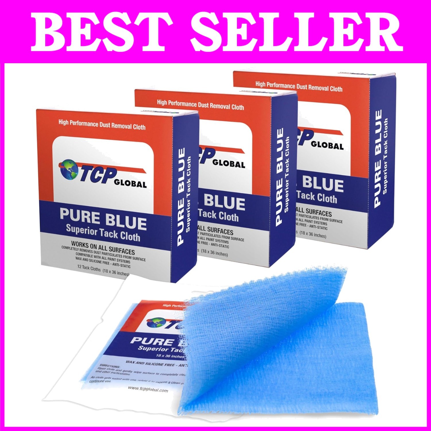 Professional Grade Tack Rags 36 Pack - Automotive Painters
