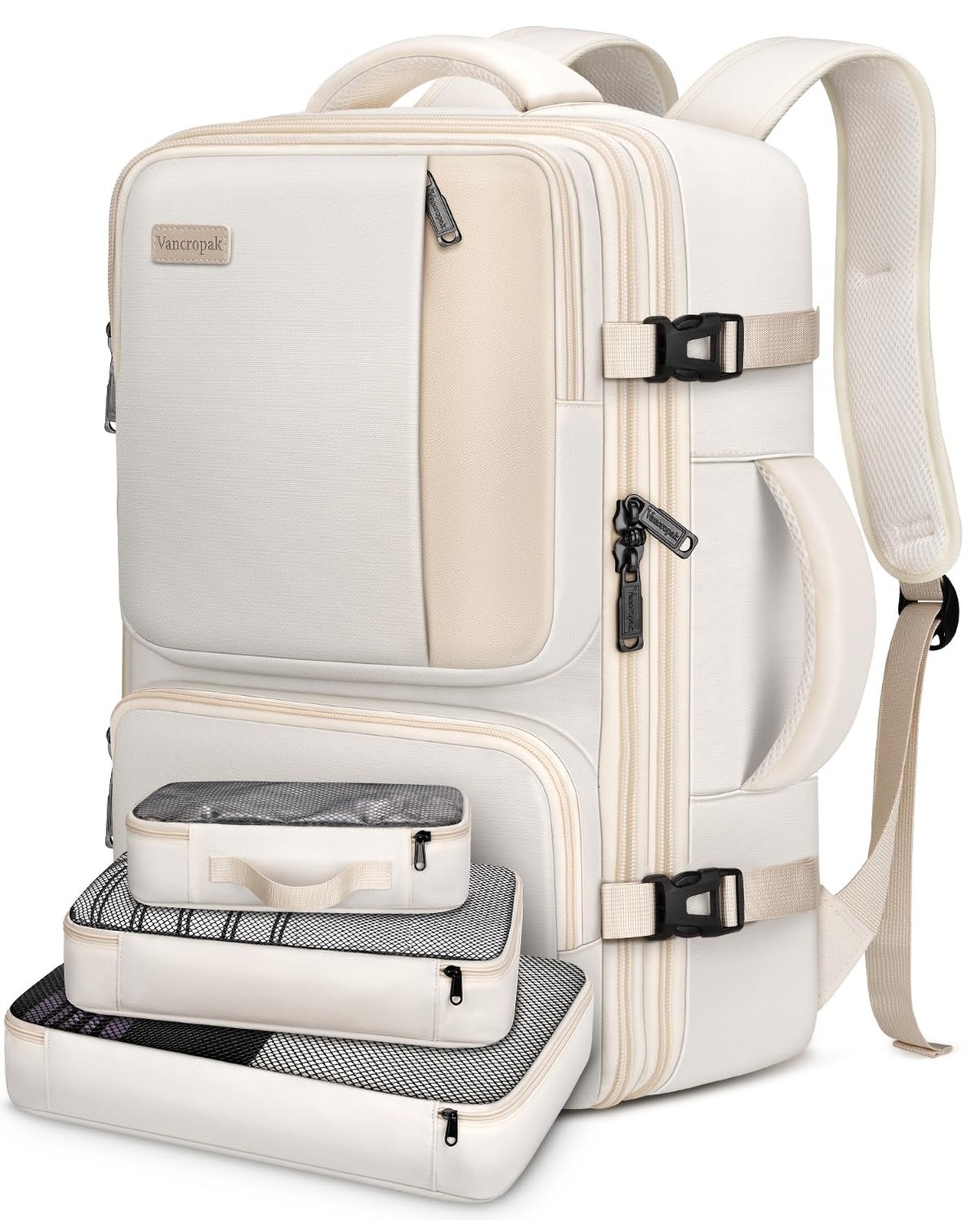 Vancropak Carry on Backpack, 47L Expandable Extra Large Travel Backpack with ...