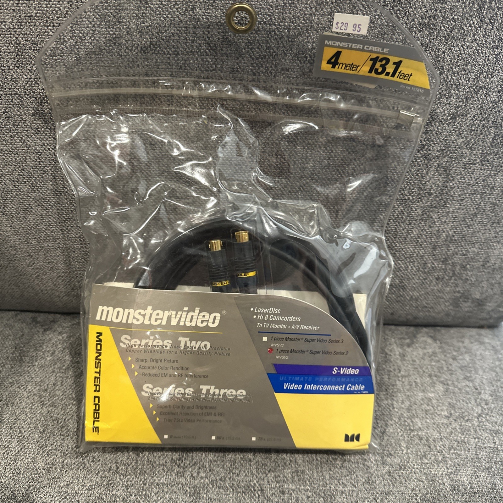 NEW MONSTER VIDEO 2, HIGH RESOLUTION. S-VIDEO CABLE 4m, 13.1ft