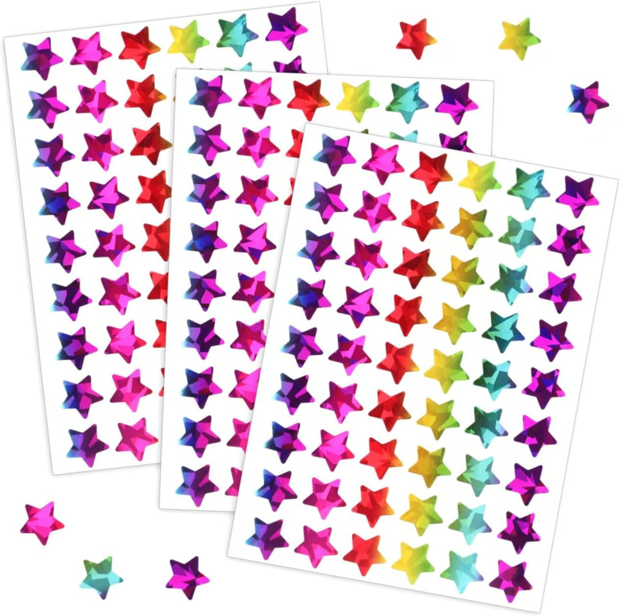 1,728 Holographic Star Stickers - Mini Stickers for Kids Classroom, Shiny Small 