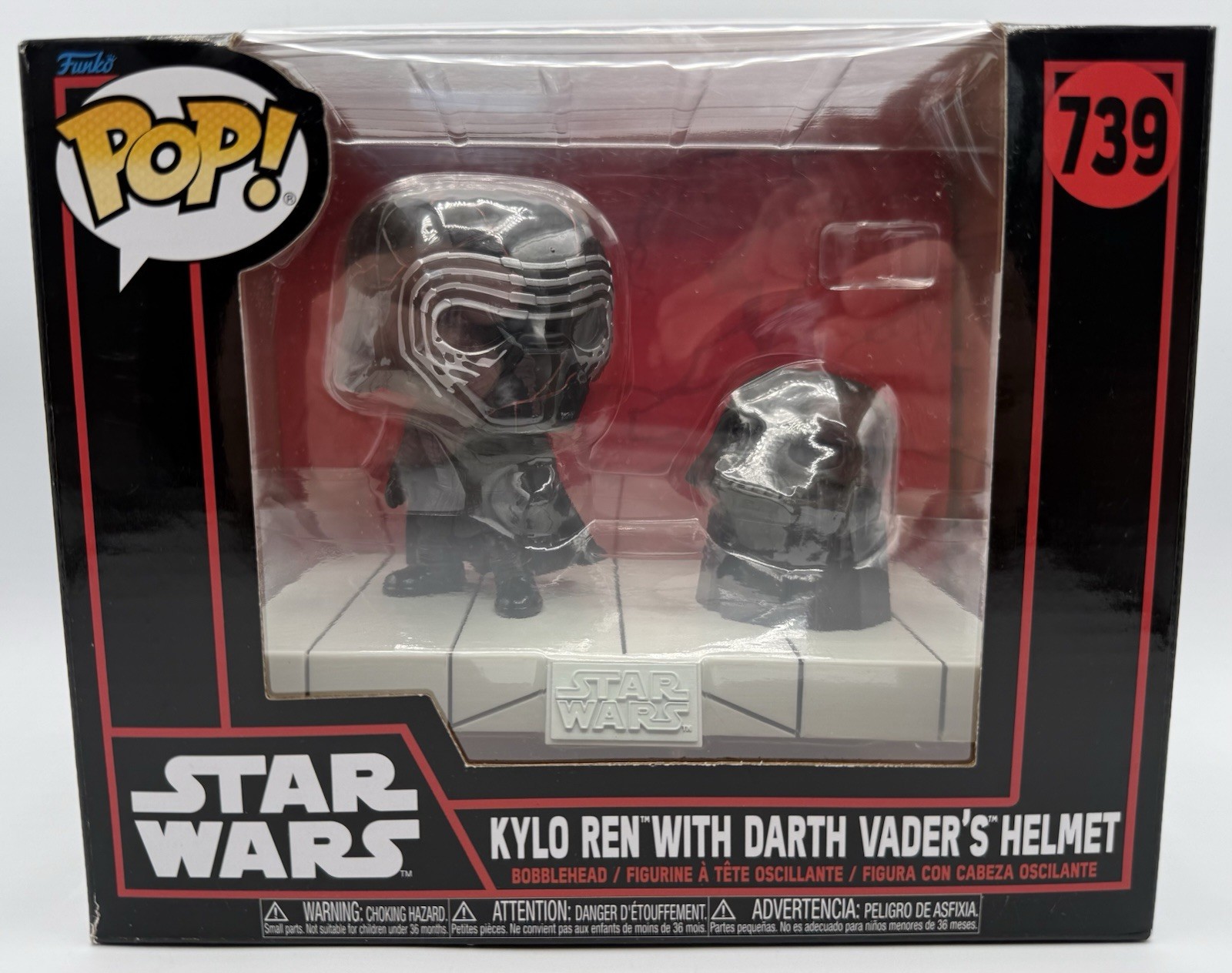 Funko Pop! Star Wars Kylo Ren With Darth Vader's Helmet 739 Bobblehead Disney