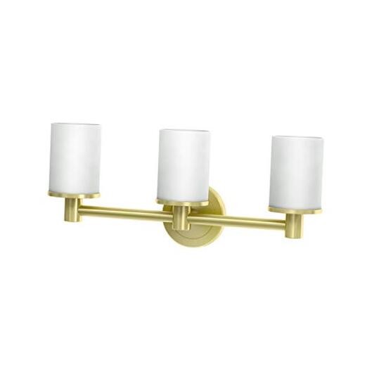 1688 Latitude II 3-Light Bathroom Vanity Light Triple Bright Brushed Brass