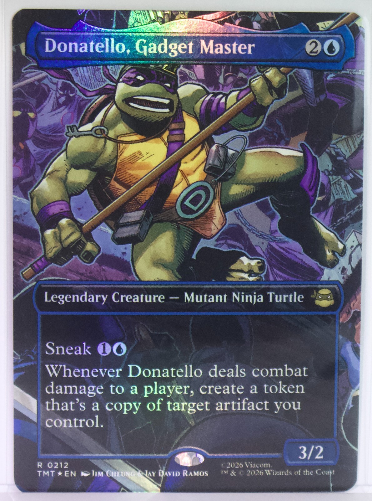Donatello, Gadget Master [New, Near Mint] Borderless *Foil* {TMNT MTG}