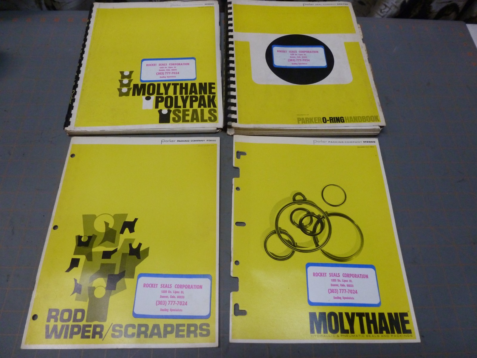 Lot of 4 VTG Parker Packing O-Ring Handbook Molythane Polypak Scrapers Catalogs