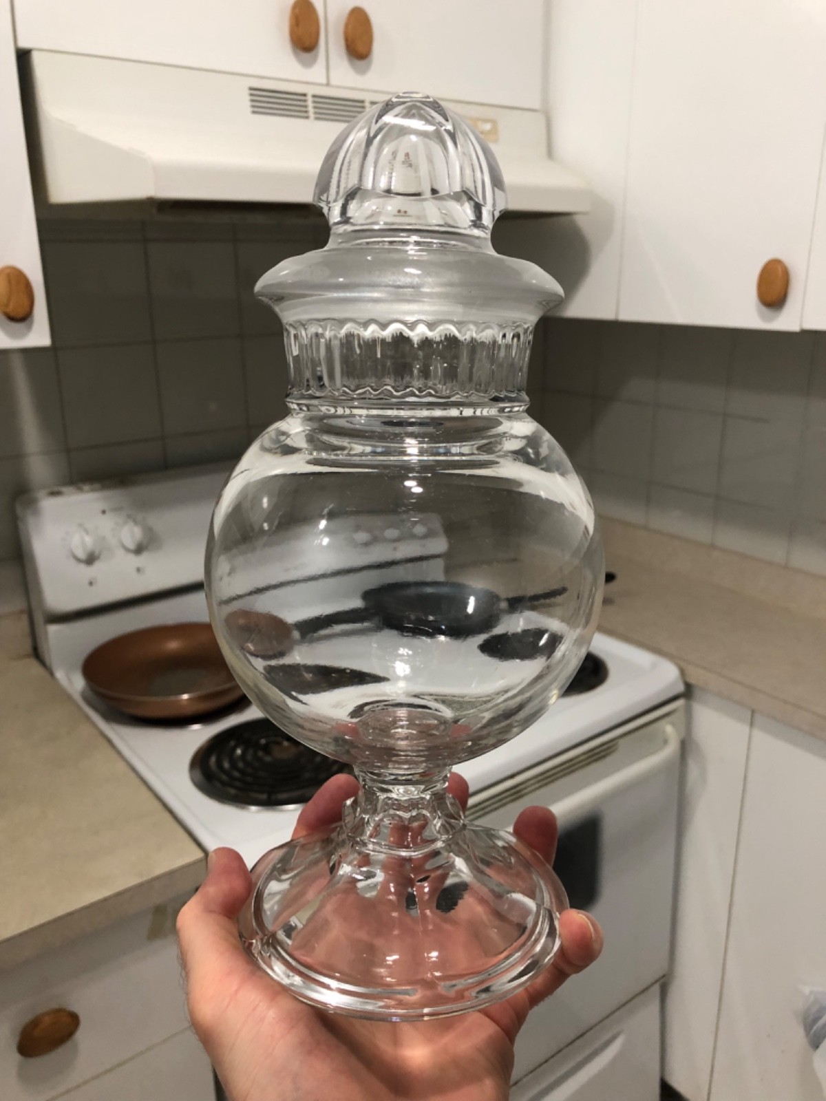 VINTAGE MINT c.1900 SMALL 10” COLONIAL APOTHECARY “GROUND TO FIT” CONFECTION JAR