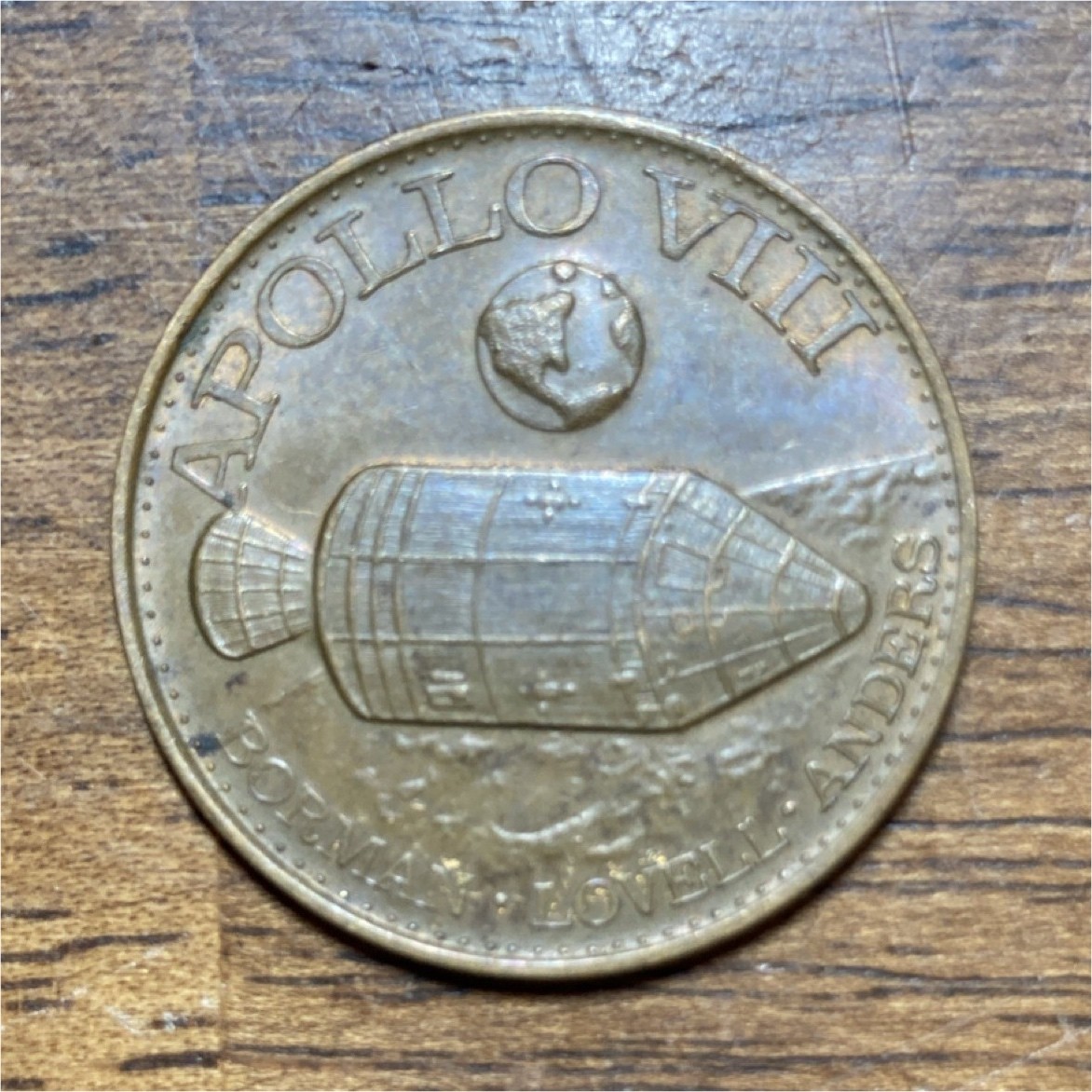 Apollo VIII Commemorative Coin 1968 Astronauts Space Travel Mission Medal