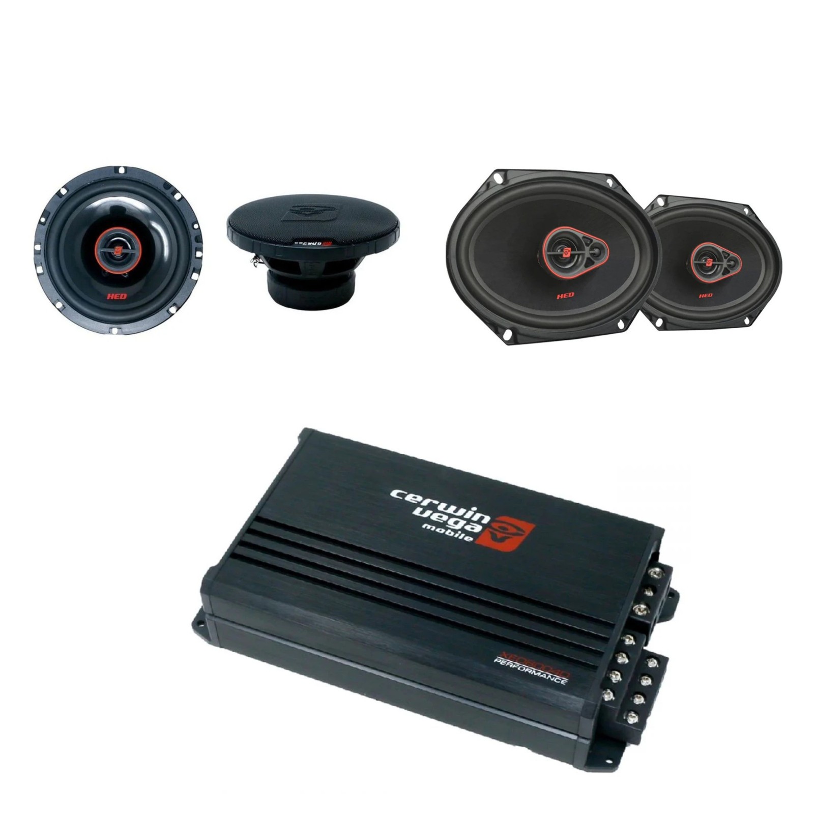 Cerwin Vega H7652 + H7683 Speakers WITH XED6004D Amplifier Package (NEW)