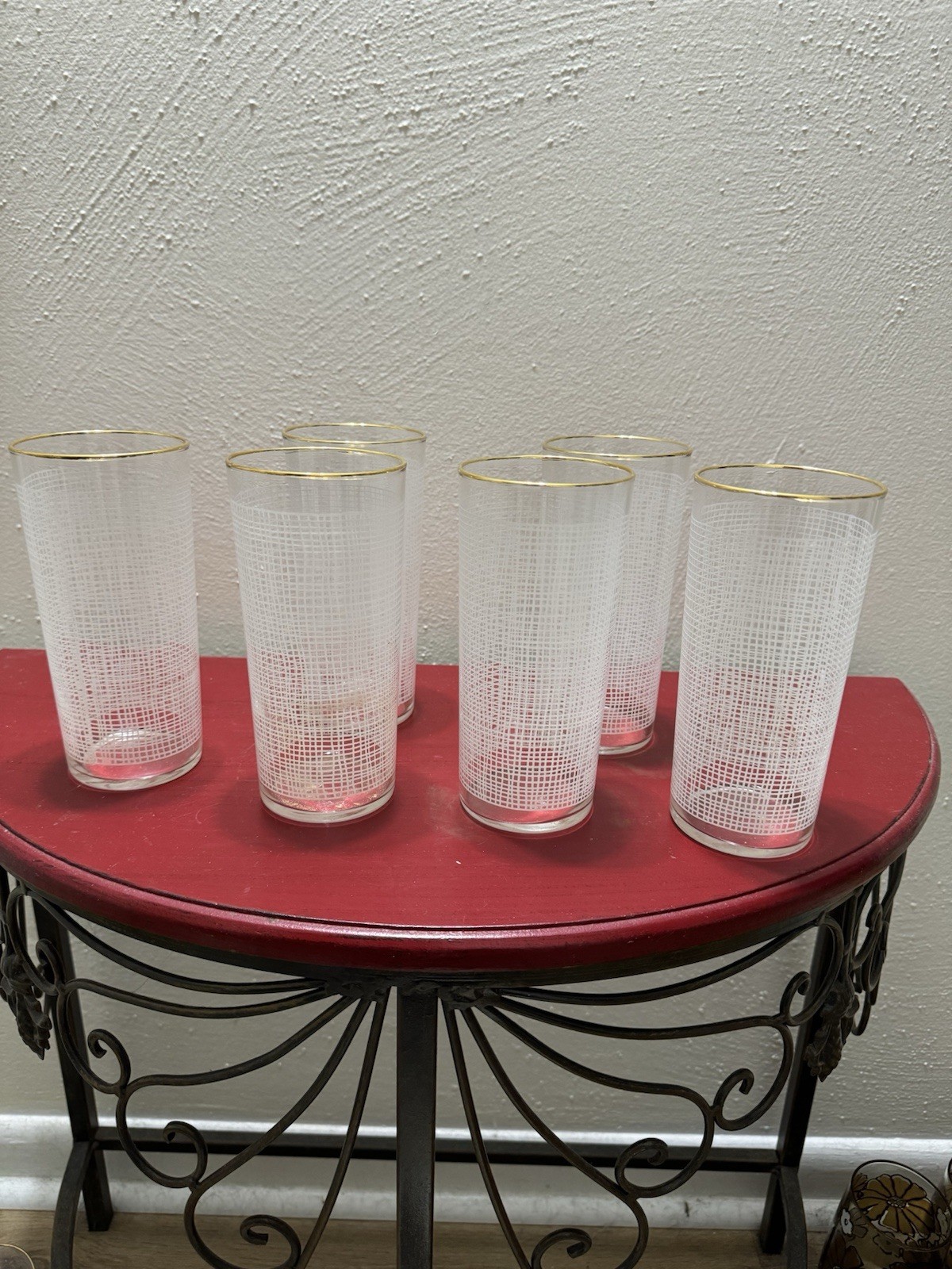 Vintage Federal Glass Gold Rim Tumblers