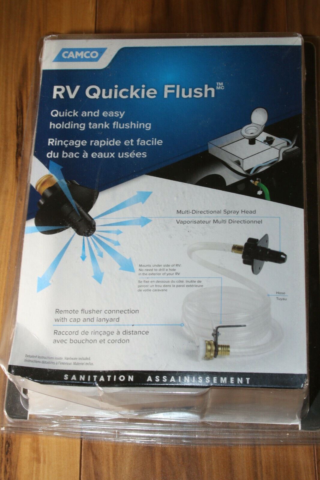 RV Quick NO MESS Holding Tank Flush With Back Flow Preventer Camco 40123 NIB
