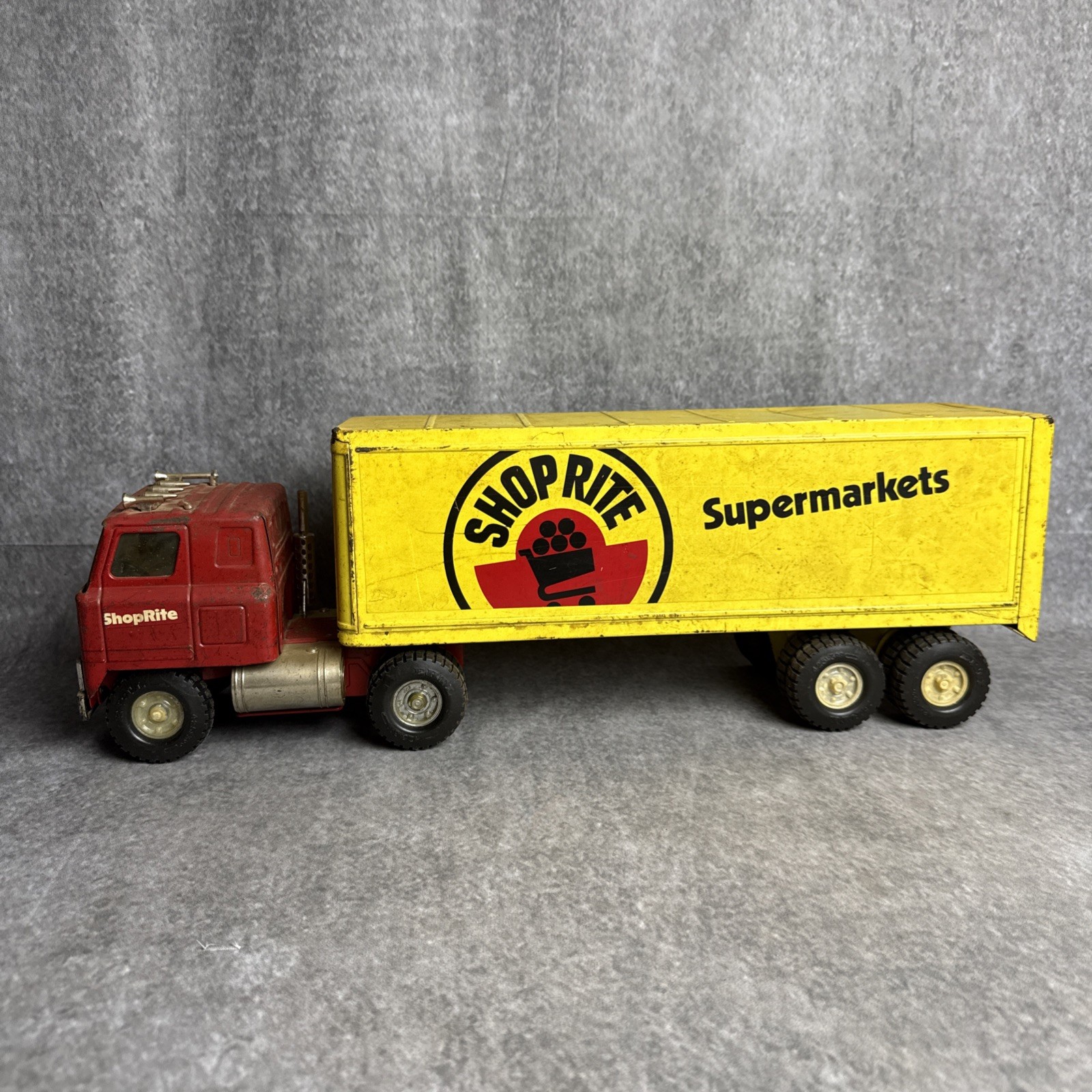 Vintage Ertl Shop Rite 18 Wheeler Pressed Steel Toy Truck 1970s 