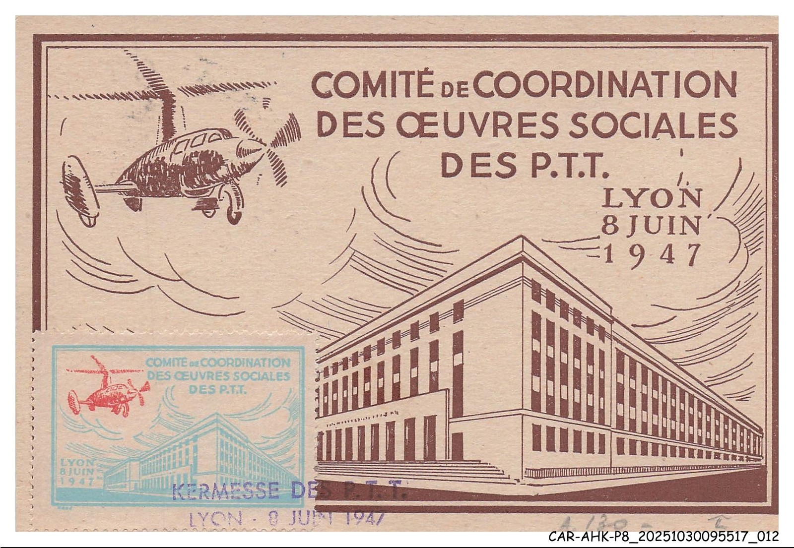 CAR-AHKP8-0422-CARTES-MAXIMUM - Lyon - Committee Of Coordonation Of Works Soc