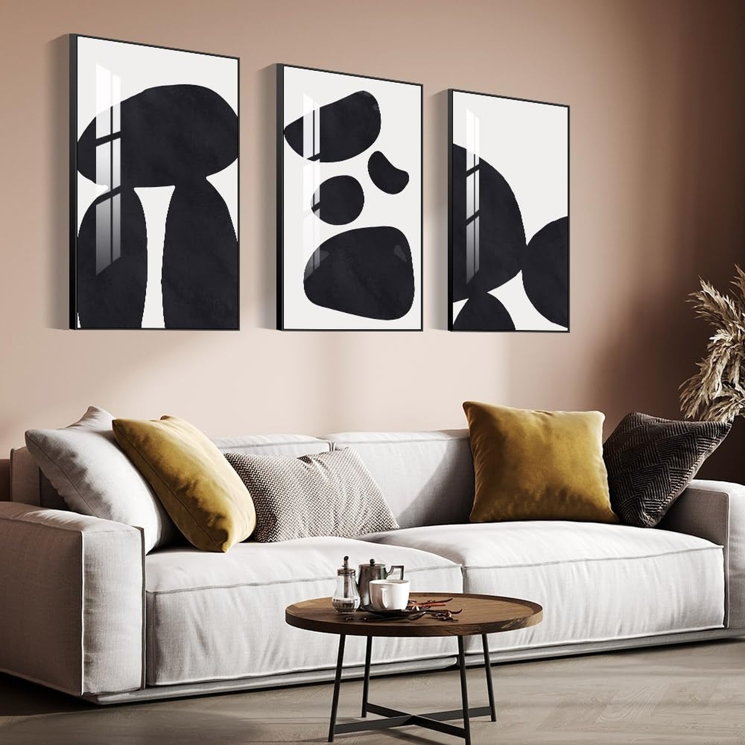 Abstract Wall Art Prints, Framed Wall Art for Living Room, Bedroom, Dining Ro...