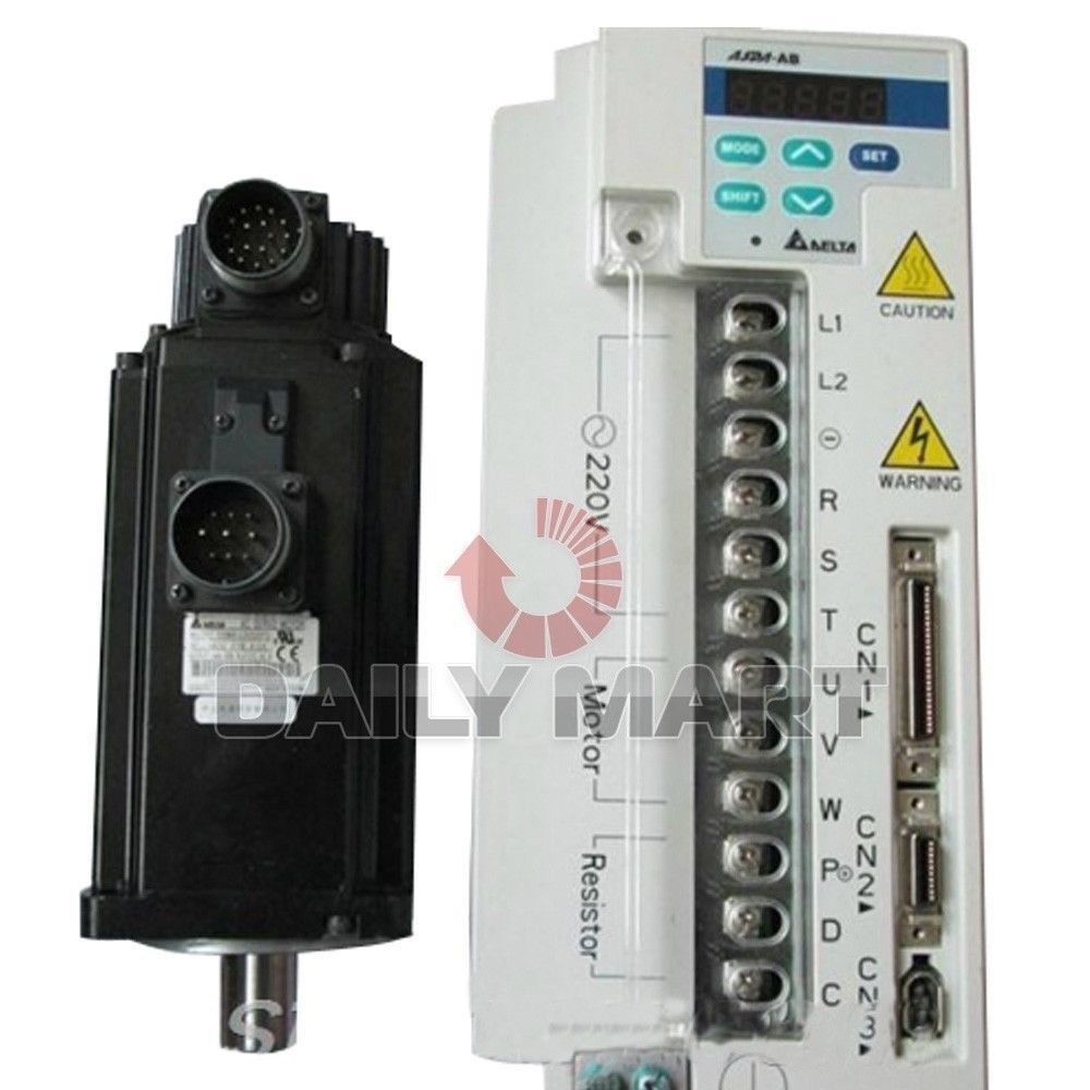   ASD-A0721-AB + ECMA-C30807PS AC SERVO SYSTEM MOTOR AND DRIVE 0.75KW 220V #zc
