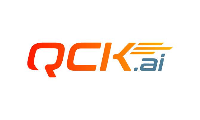 QCK.ai Premium Three Letter QCK .ai Domain Name AI Quick Artificial Intelligence