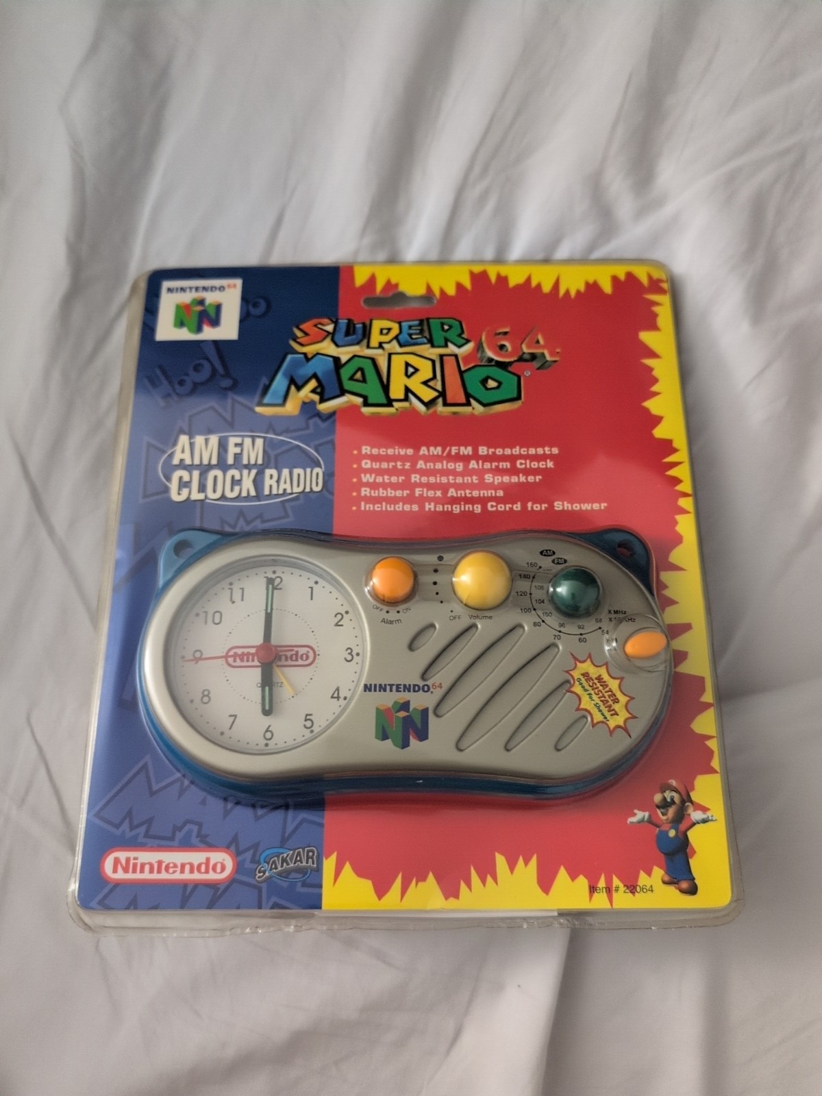 Super Mario 64 AM FM Clock Radio Nintendo 64 N64 Promo Vintage 1998 New Sealed 