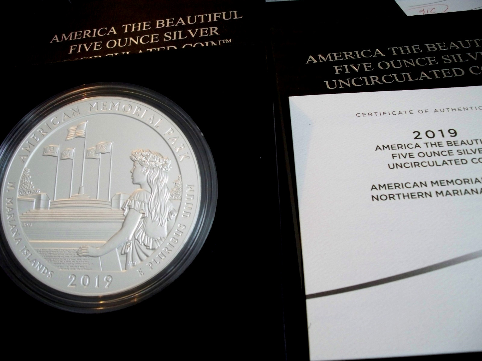 ATB - AMERICAN MEMORIAL PARK - FIVE OUNCE SILVER
