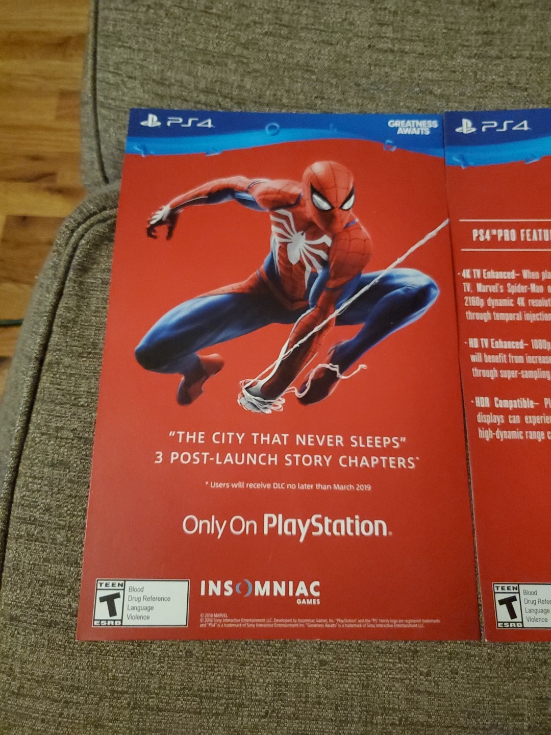 Spider-Man Playstation 4 Kiosk Advertisement Magnets