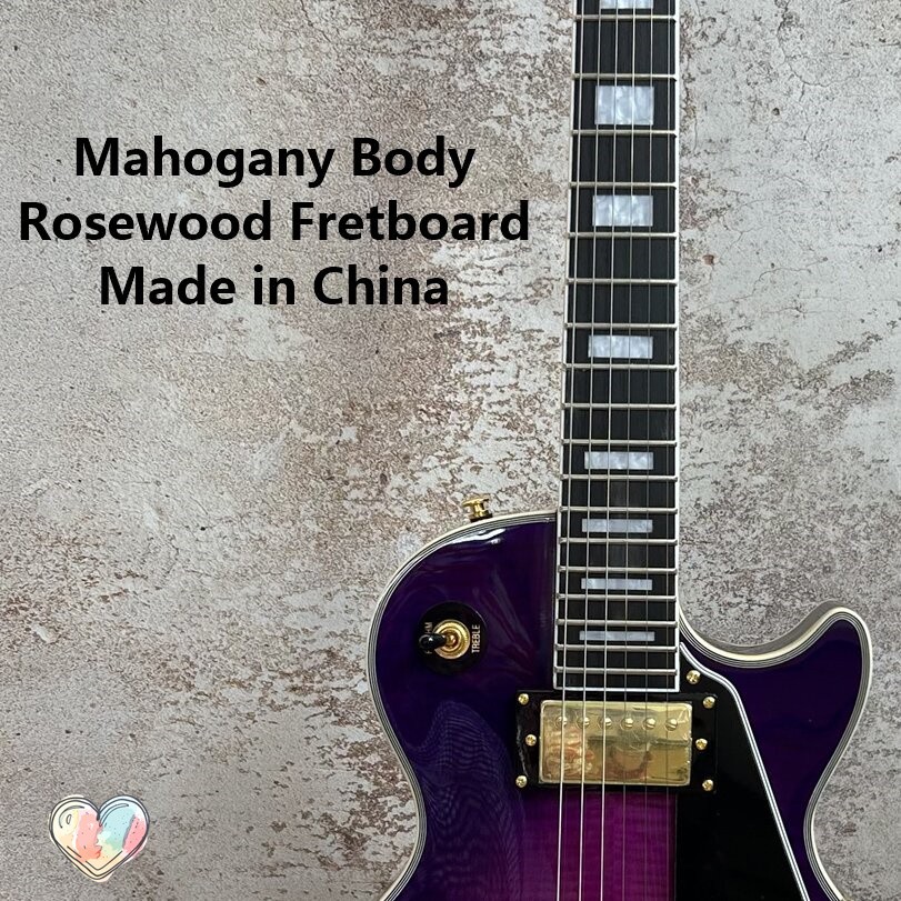 Clearance Sale: Custom Electric Guitar with Gold Parts and Mahogany Neck