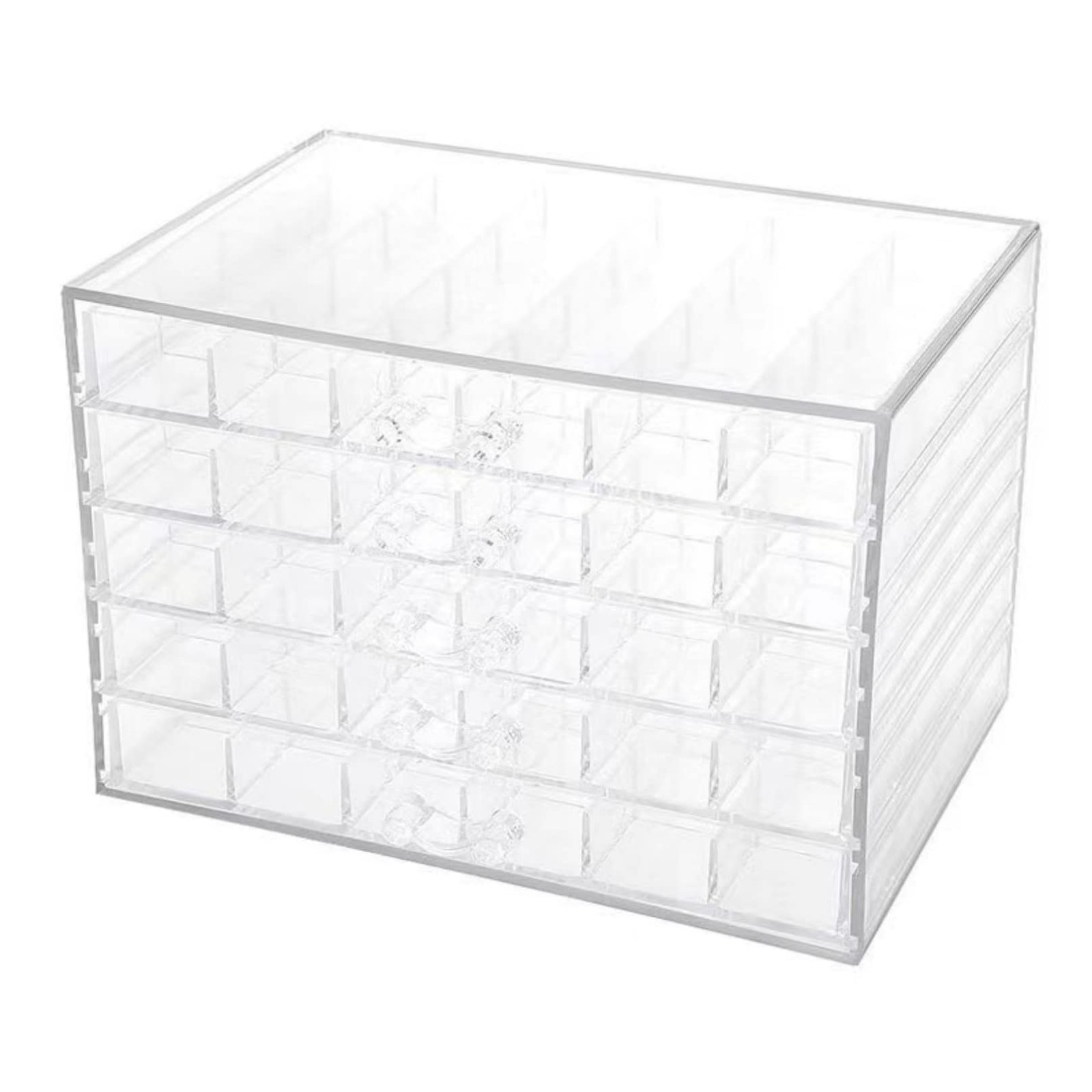 Acrylic Jewelry Organizer Box, Jewelry Drawer Organizer With 5 Drawers 120 Gr...