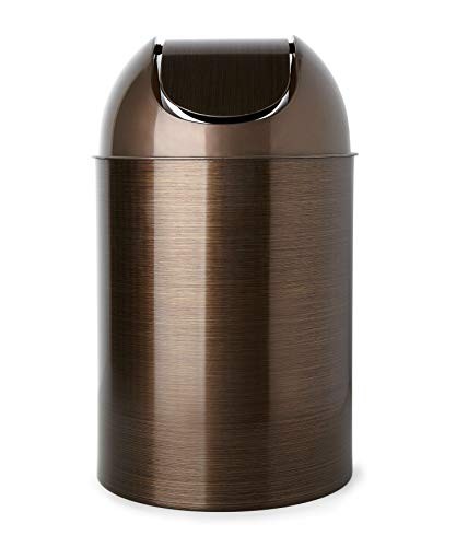 Umbra Mezzo Swing-Top Waste Can, 2.5-Gallon (10 L), Bronze - 028295162067