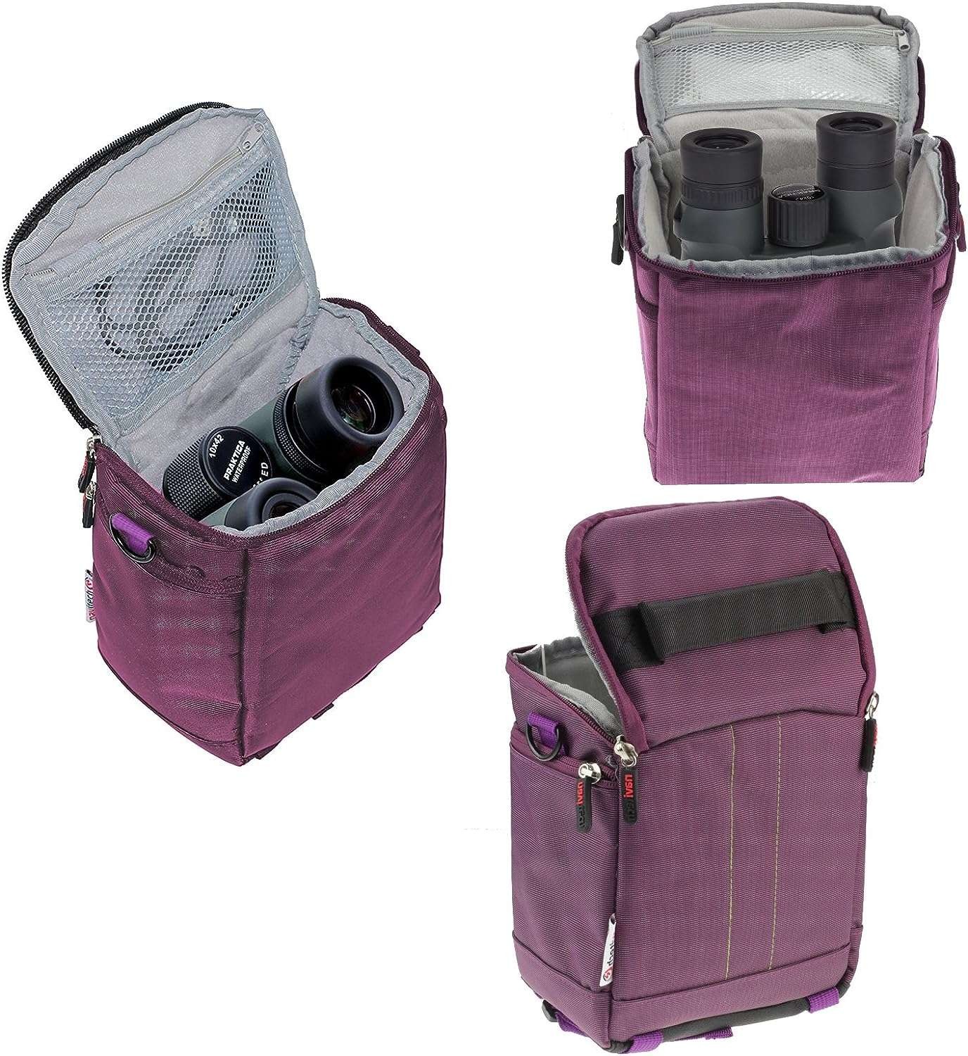 Navitech Purple Case For Vanguard Veo HD 10x42 Binoculars