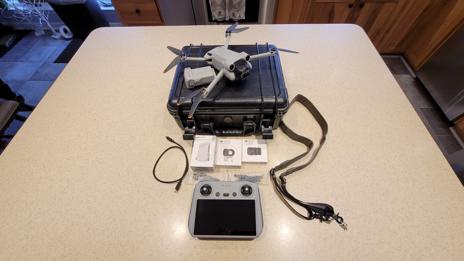 DJI Mini 3 Pro Camera Drone with RC Remote and Extra Battery, Polar Filters