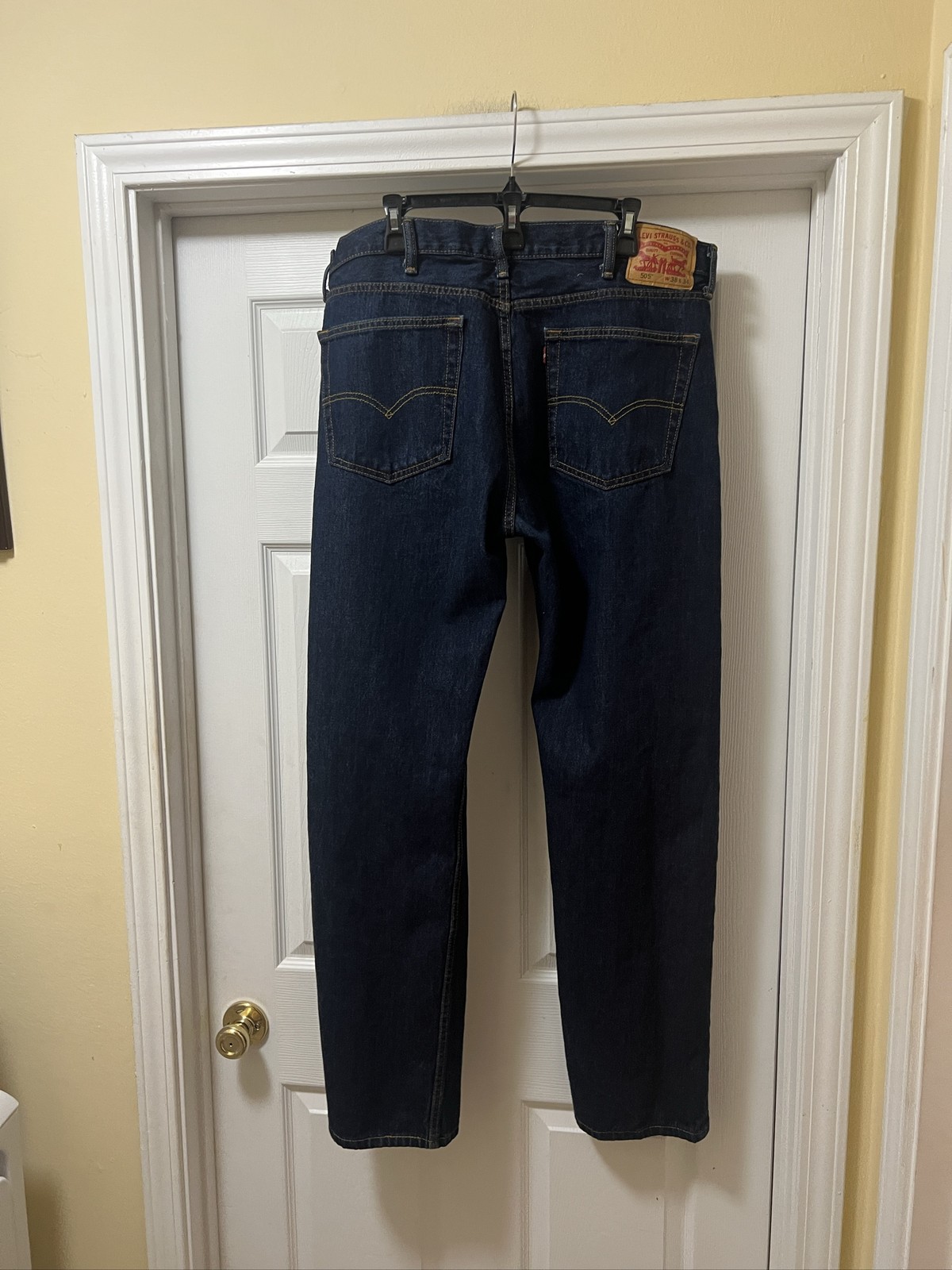 Levi's 505 Men's Regular Fit Straight Dark Wash Denim 38x34