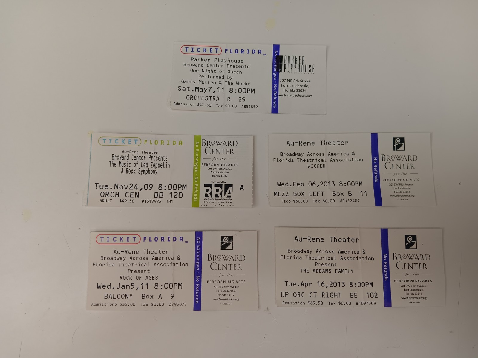 Broadway Across America Tickets - 5 Show Collection 2009-2013