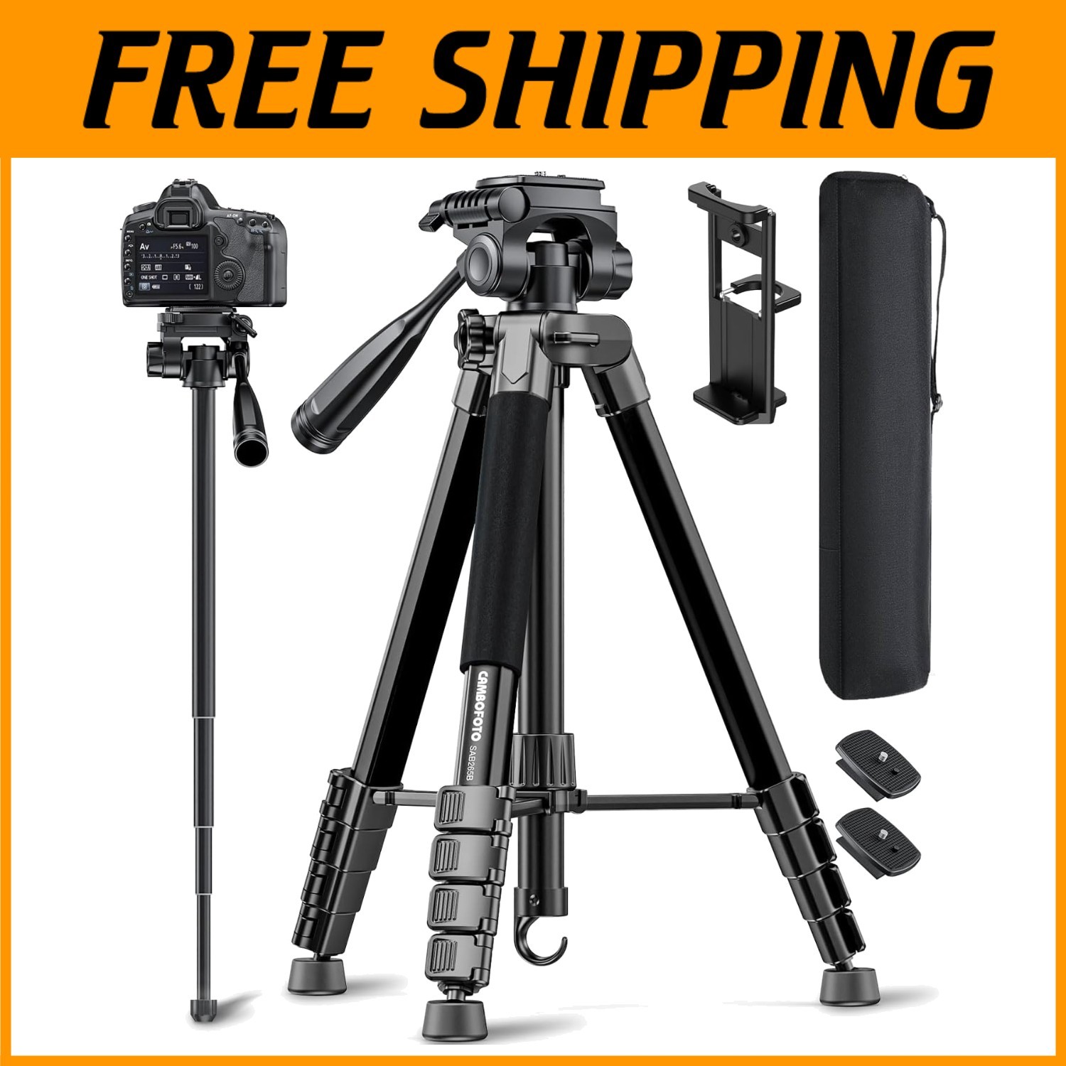 Upgrade Your Photography Gear with this 73" Camera Tripod