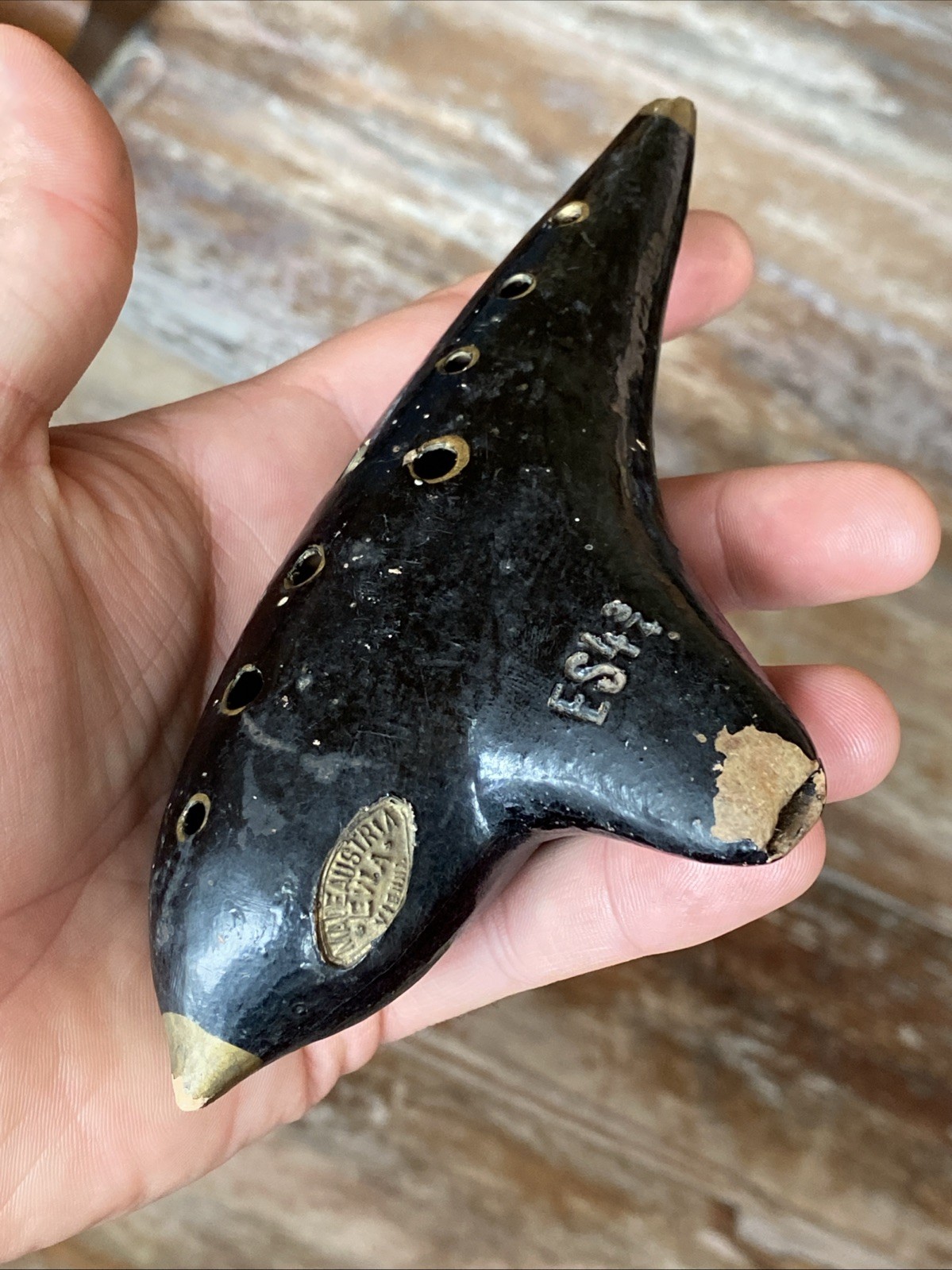 EWA ES4-3/4 Sweet Potato Redware Ocarina 8 Hole Woodwind Flute Vienna Austria