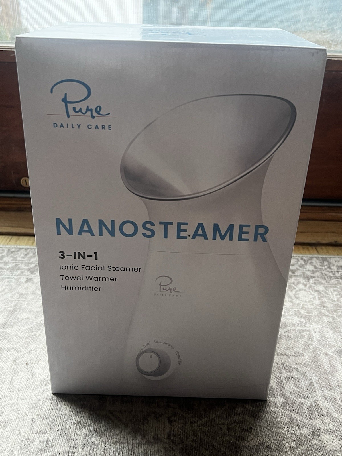 Pure Daily Care Nanosteamer 3-in-1 Facial Steamer White Towel Warmer Humidifier