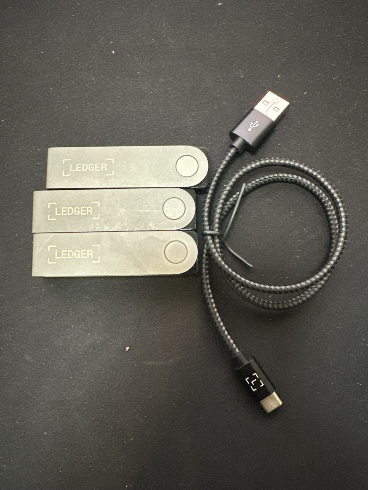 Lot of 3 Ledger Nano X Crypto Hardware Wallet - Bluetooth Onyx Black