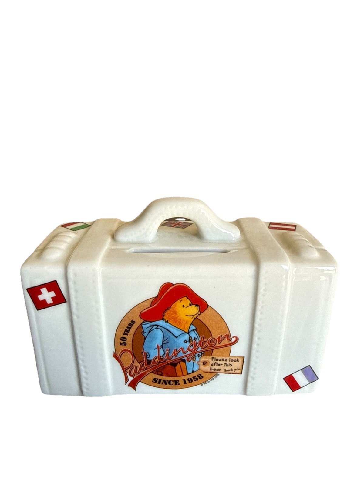 Collectible Limited Edition Paddington Bear Coin Piggy Bank-Reutter Porcelain